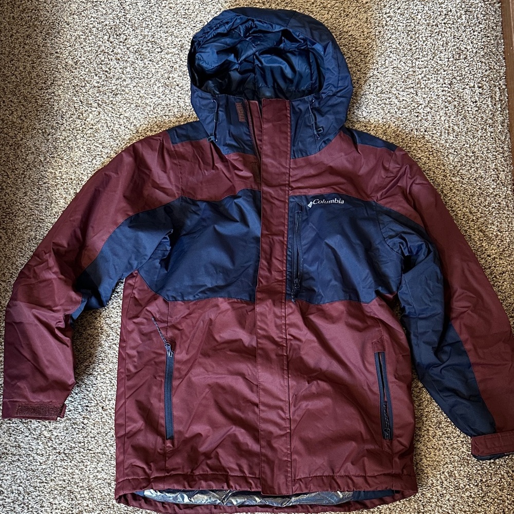 Columbia Burgundy and Navy Winter Jacket